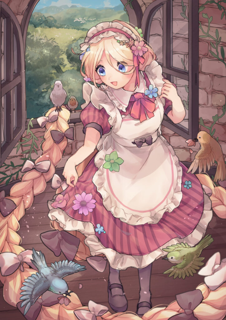2020年度 高校生イラストコンテスト グランプリ作品（弦さん（神奈川県・高校3年生）「童話 × メイド」）